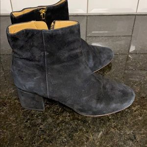 J.Crew Suede black ankle booties